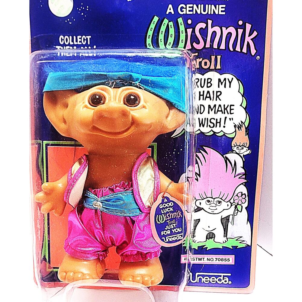 Vintage Uneeda Good Luck Wishnik Troll Just For You! NIB